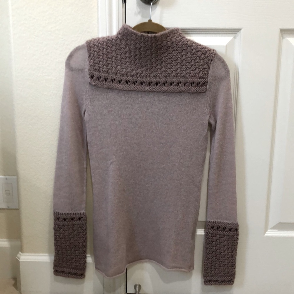 NWOT Tory Burch Light Pink Wool Alpaca Blend Sweater Size XS